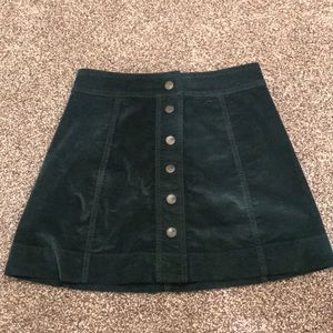 Madewell Velvet A-Line Mini Skirt
